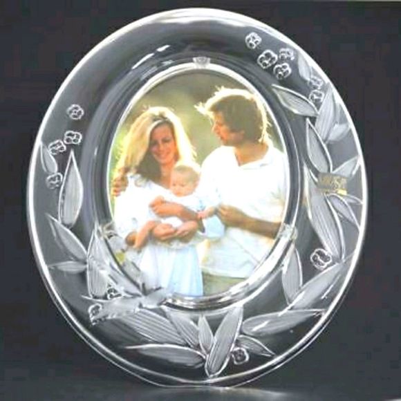 90's Vintage Mikasa German Crystal Oval Photo Frame - Picture 1 of 10